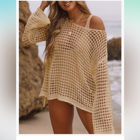 Local Boutique Other - Bsubseach Crochet Lover Ups for women sexy Hollow Out
Swim Cover Up one Size
